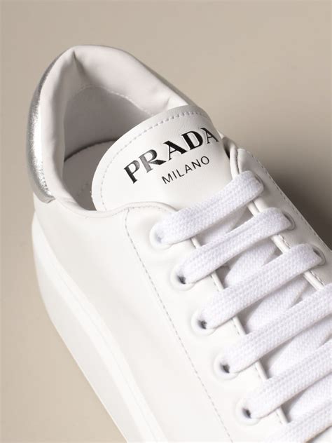 prada white shoes womens|prada shoes white sneakers.